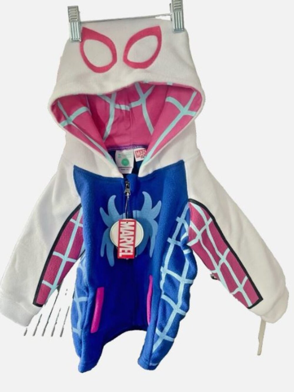 Spider Ghost "Sweatshirt" Jack Full Zip Hoodie - size 2T
